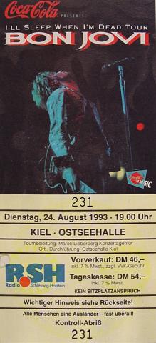 Bon Jovi Vintage Ticket