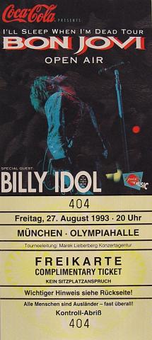 Bon Jovi Vintage Ticket