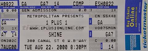 1 Plus 1 Vintage Ticket