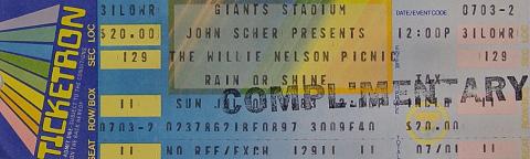 Willie Nelson Vintage Ticket