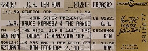 Bruce Hornsby and the Range Vintage Ticket