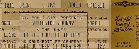 Southside Johnny Vintage Ticket
