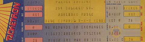 Dave Edmunds R-N-R Revue Vintage Ticket