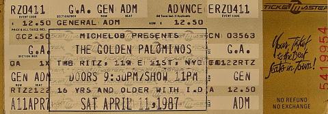 The Golden Palominos Vintage Ticket