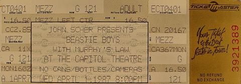 Beastie Boys Vintage Ticket
