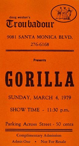 Gorilla Vintage Ticket