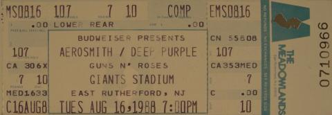 Aerosmith Vintage Ticket