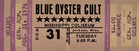 Blue Oyster Cult Vintage Ticket