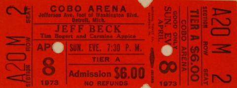 Jeff Beck Vintage Ticket
