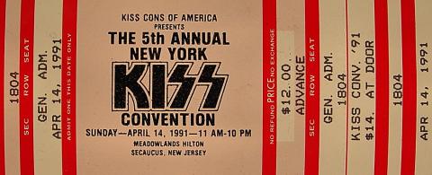 The 5th Annual New York Kiss Convention Vintage Ticket