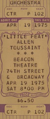 Little Feat Vintage Ticket