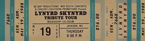 Lynyrd Skynyrd Vintage Ticket