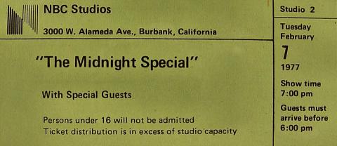 The Midnight Special Vintage Ticket