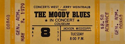 The Moody Blues Vintage Ticket