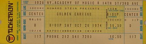 Golden Earring Vintage Ticket