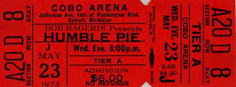 Humble Pie Vintage Ticket