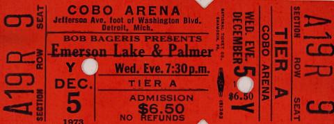Emerson, Lake & Palmer Vintage Ticket