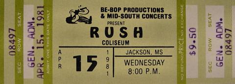 Rush Vintage Ticket