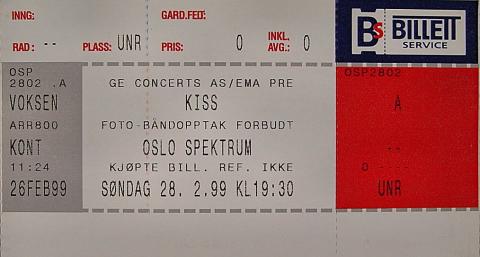 Kiss Vintage Ticket