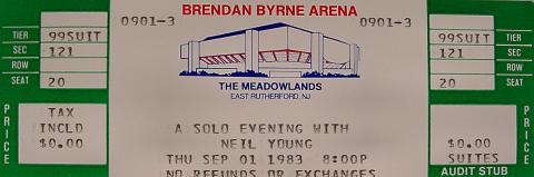 Neil Young Vintage Ticket