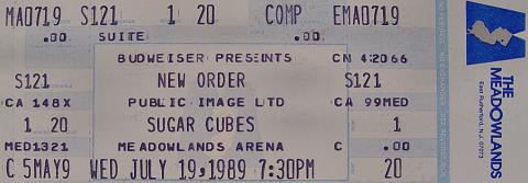 New Order Vintage Ticket