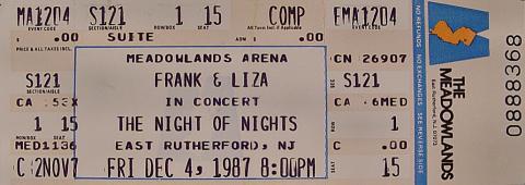 Frank And Liza Vintage Ticket