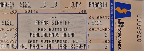 Frank Sinatra Vintage Ticket