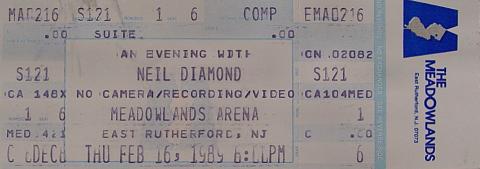 Neil Diamond Vintage Ticket