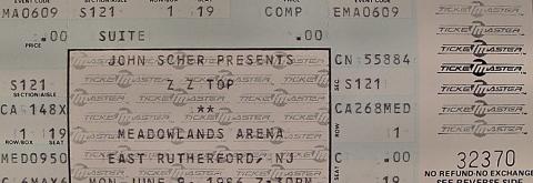 ZZ Top Vintage Ticket