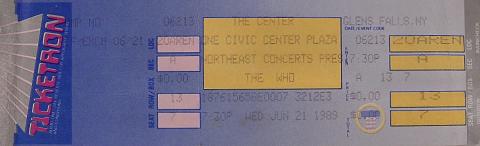 The Who Vintage Ticket