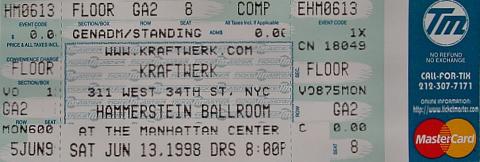 Kraftwerk Vintage Ticket