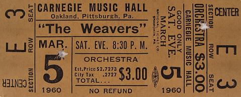 The Weavers Vintage Ticket