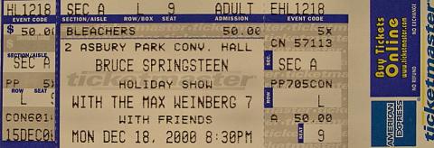 Bruce Springsteen Vintage Ticket