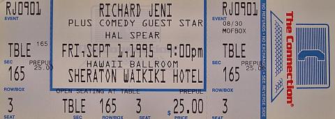 Richard Jeni Vintage Ticket