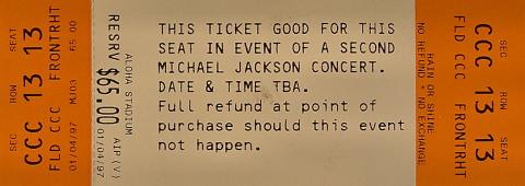 Michael Jackson Vintage Ticket