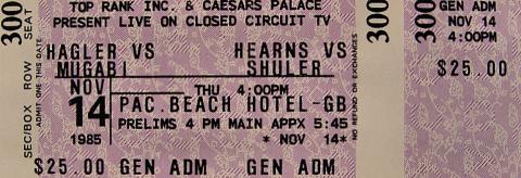 Marvin Hagler Vintage Ticket