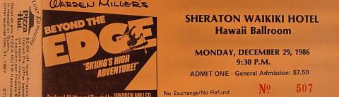 Beyond The Edge Vintage Ticket