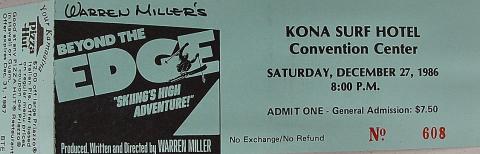 Beyond The Edge Vintage Ticket