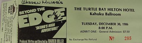Beyond The Edge Vintage Ticket