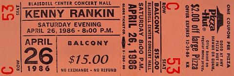 Kenny Rankin Vintage Ticket