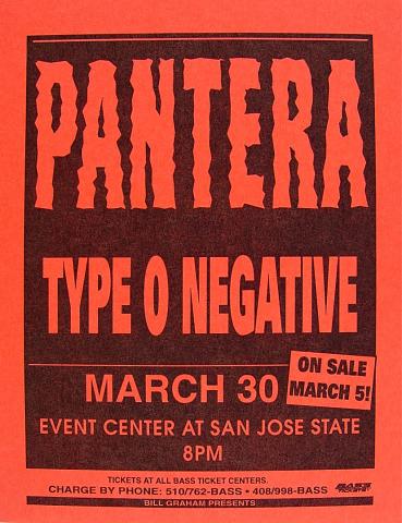 Pantera Handbill