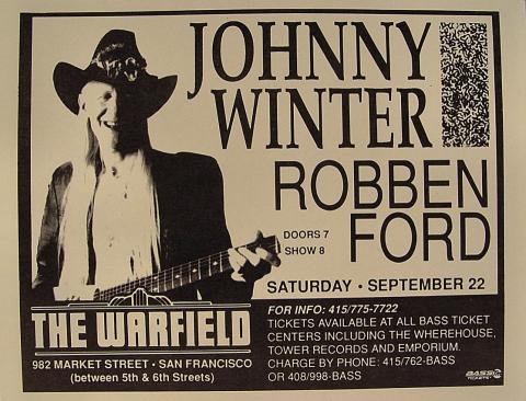 Johnny Winter Handbill