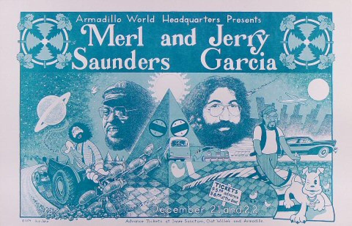 Merle Saunders Merl Saunders Vintage Concert Poster from Armadillo World Headquarters ...
