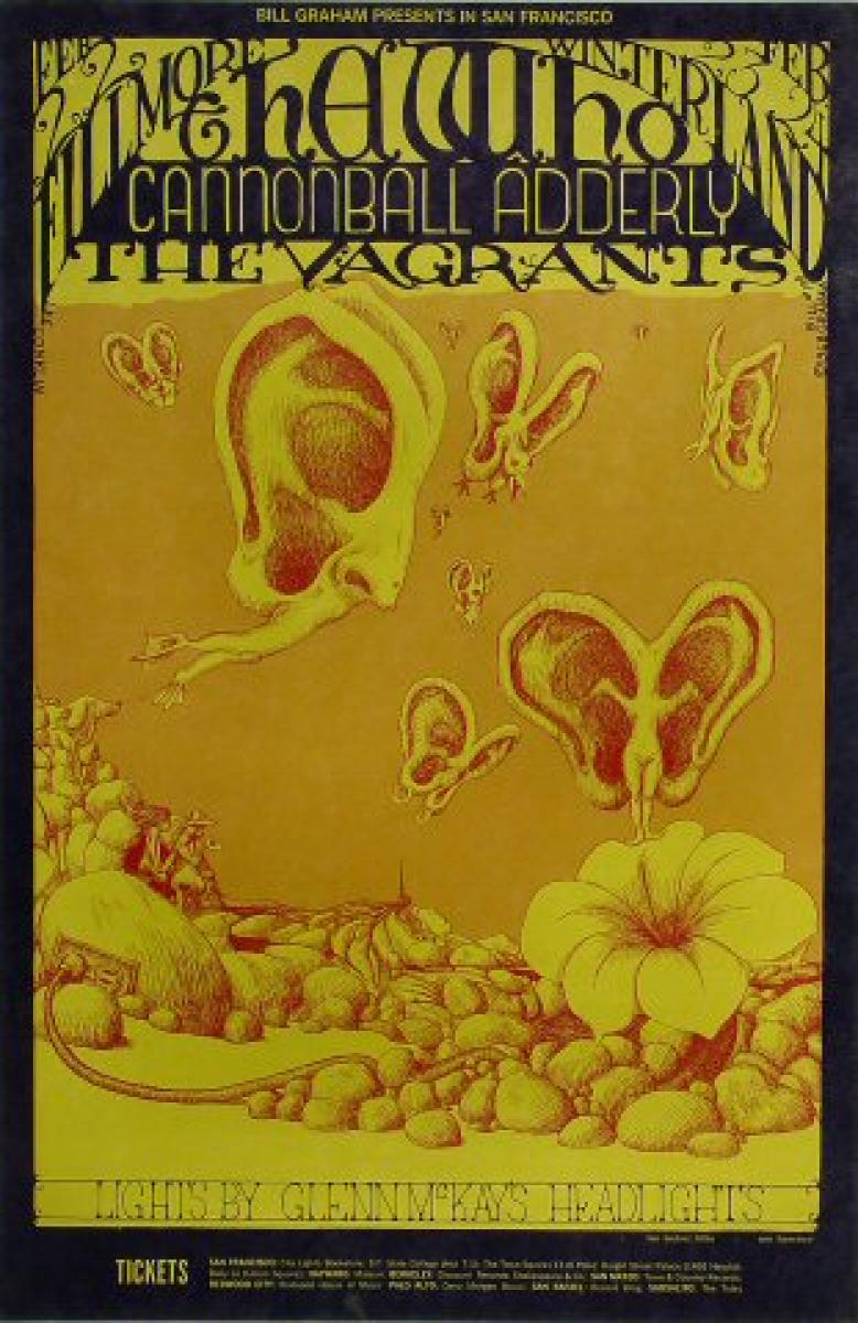 The Who Vintage Concert Poster from Fillmore Auditorium, Feb 22