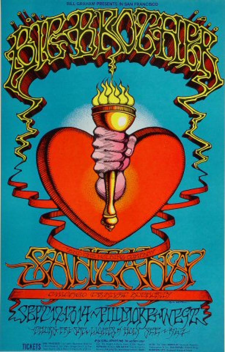 Tvorogov Brothers トヴォロゴフ ブラザーズ　版画 Big Brother and the Holding Company Vintage Concert Poster from