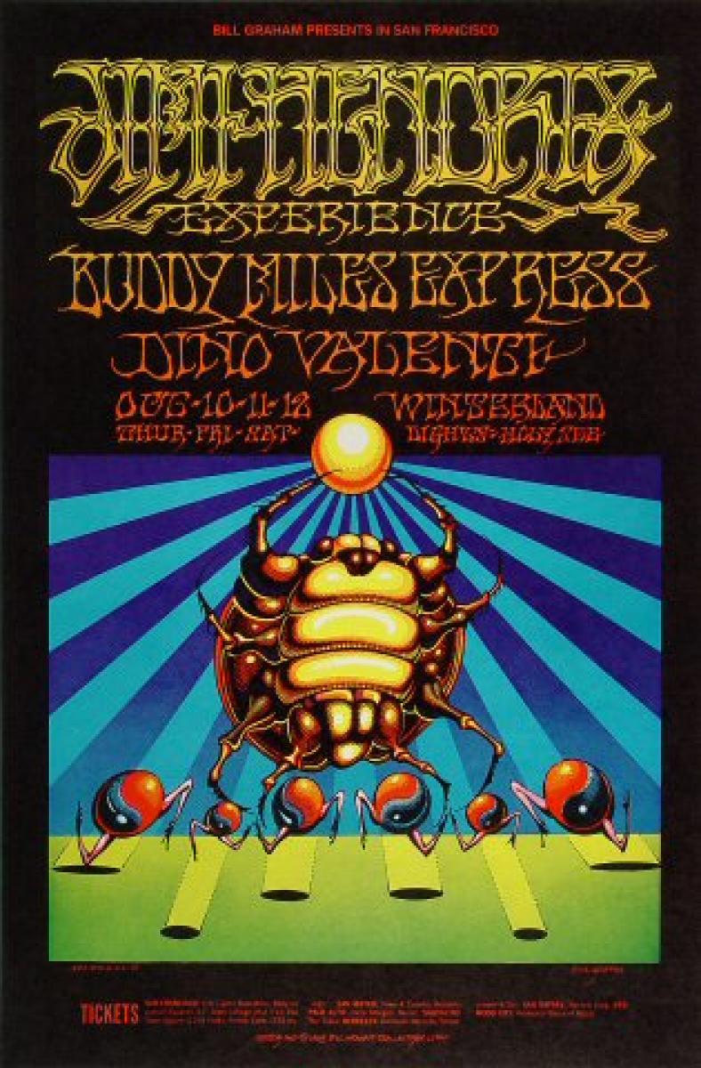 Jimi Hendrix Experience Vintage Concert Poster from Winterland