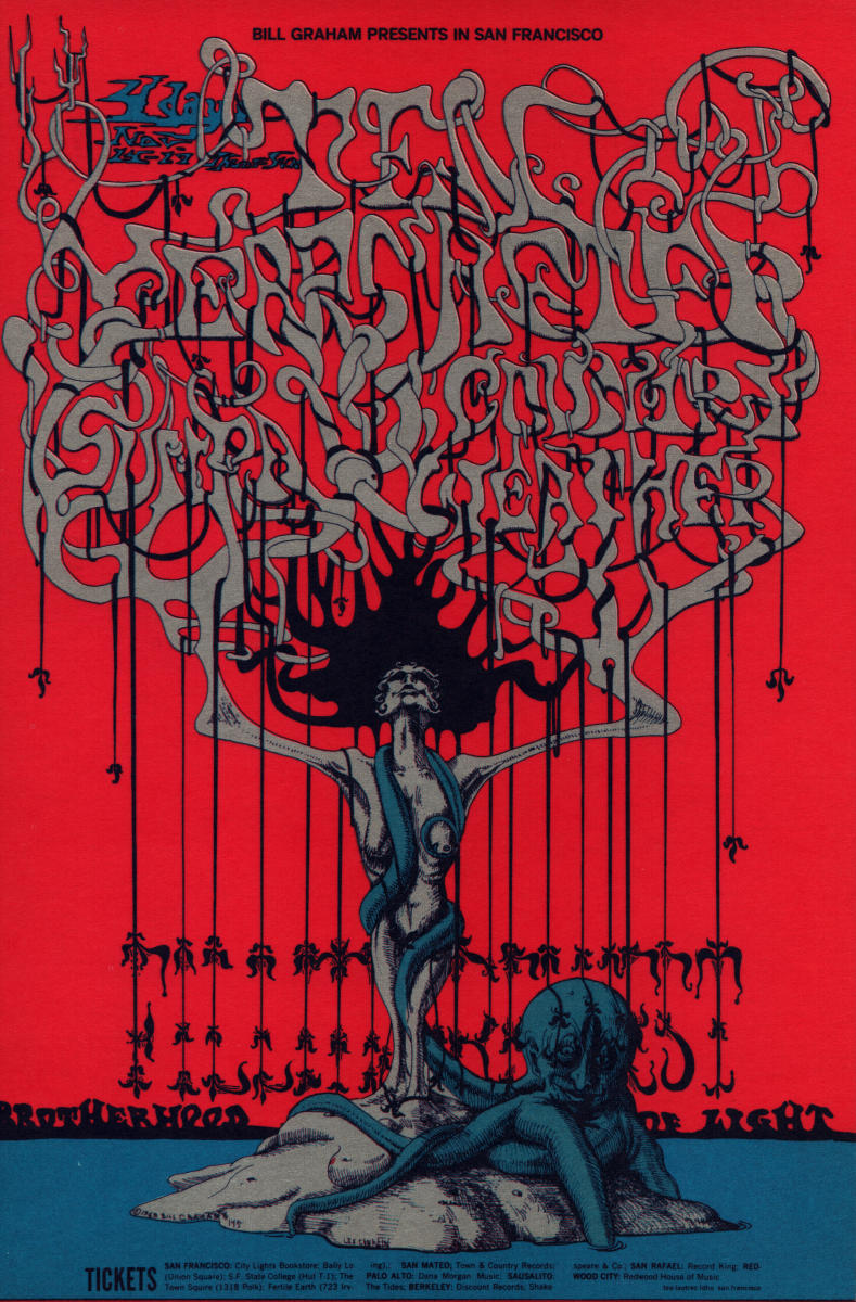 Ten Years After Vintage Concert Poster from Fillmore West, Nov 14