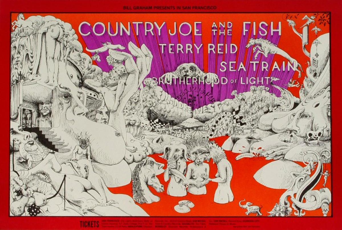 Country Joe & the Fish Vintage Concert Poster from Fillmore West