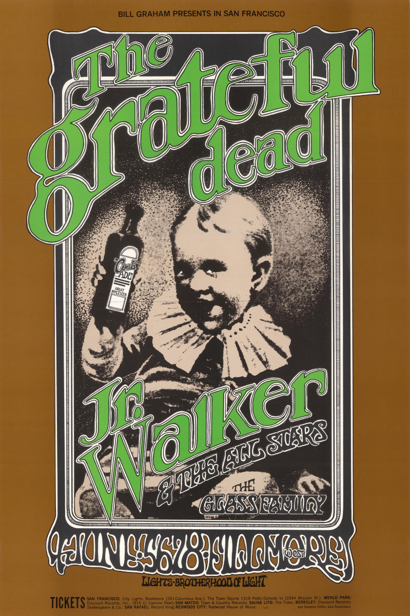 Grateful Dead Vintage Concert Poster from Fillmore West, Jun 5