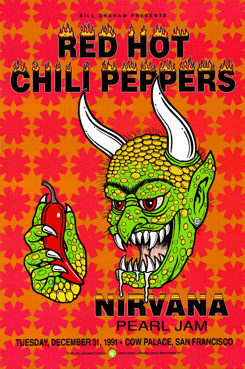 Red Hot Chili Peppers ポスター Red Hot Chili Peppers - Concert Poster – TrippyStore
